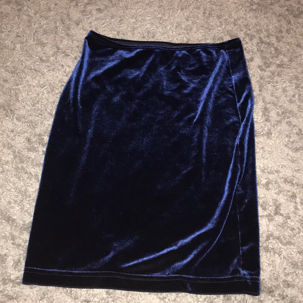 Velvet blue skirt